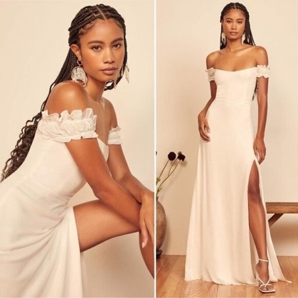 Reformation Gimlet Dress in Ivory - Picture 1 of 10